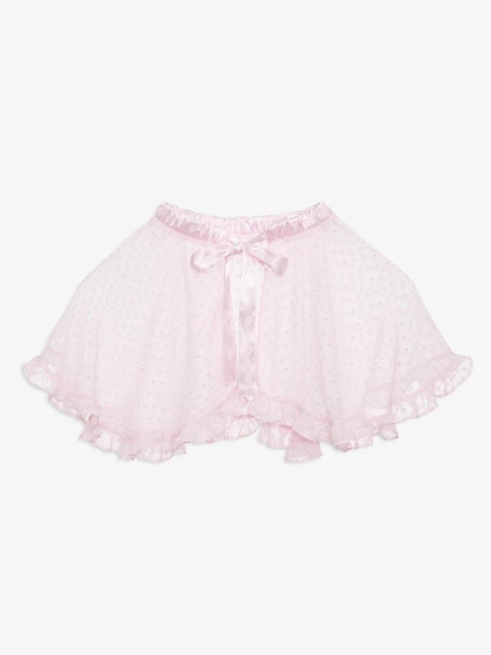 For Love & Lemons Slotted Hearts Cape | Pink Polka Dot | M/L | NWT